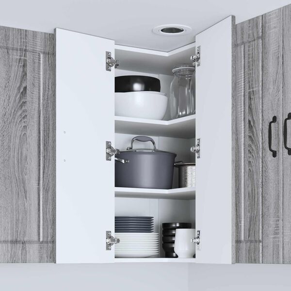 vidaXL K&ouml;kssk&aring;p Lucca Gr&aring; sonoma-ek 57 x 57 x 80 cm Konstruerat tr&auml;