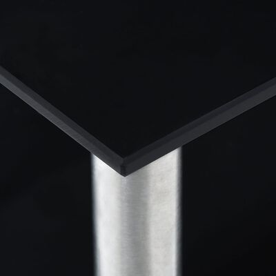 vidaXL Kökshylla svart 45x16x26 cm härdat glas