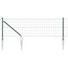 vidaXL St&auml;ngsel med stolpe Gr&ouml;n 0,4 x 10 m St&aring;l och PVC