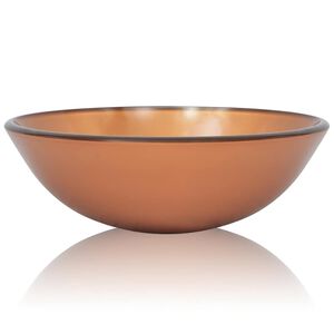 vidaXL Handfat i h&auml;rdat glas 42 cm brun