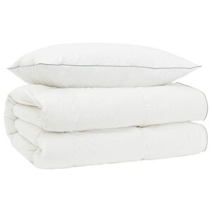 vidaXL 90% G&aring;sdun T&auml;cke Set FULDA 2 pcs 135 x 200 cm Alla &aring;rstider Vit