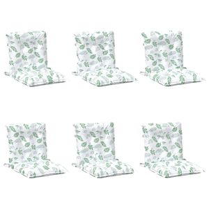 vidaXL Stolskudde 6 pcs Vit 100 x 50 x 7 cm oxford