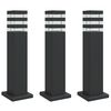 vidaXL Utomhusgolvlampor 3st svart 50 cm aluminium