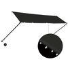 vidaXL Markis med LED 400x150 cm antracit