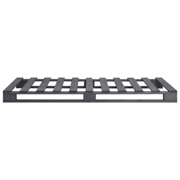 vidaXL Pallsäng utan madrass grå 100x200 cm massiv furu