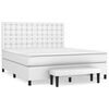 vidaXL Rams&auml;ng med madrass vit 180x200 cm konstl&auml;der