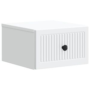 vidaXL V&auml;ggmonterat S&auml;ngbord Vit 33 x 34,5 x 20 cm Konstruerat tr&auml;