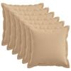 vidaXL Kudd&ouml;verdrag 6 st HOUTEN Gr&auml;ddvit 30 x 30 cm Faux Linne
