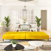 vidaXL Bäddsoffa 2-sits gul sammet