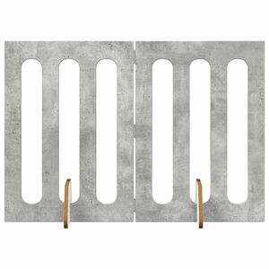 vidaXL F&auml;llbar husdjursgrind 2 pcs BetongGr&aring; 100,5 x 38 x 70 cm