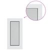 vidaXL K&auml;llarf&ouml;nster inre f&auml;rg vit RISOR 30 x 50 cm PVC och klart glas