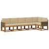 vidaXL Utomhussoffset med kudde 6 pcs Naturlig och Beige Polyester