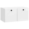 vidaXL V&auml;ggmonterad TV-b&auml;nk 59,5 x 31 x 30 cm Vit h&ouml;gglans