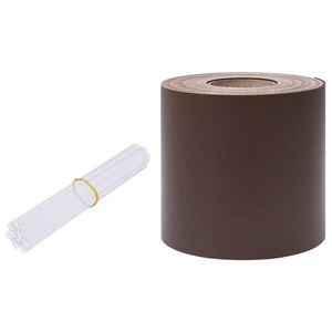 vidaXL Insynsskyddslist PVC 35x0,19 m Brun