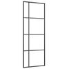 vidaXL Skjutd&ouml;rr med beslag svart 76x205 cm ESG-glas