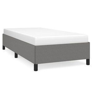 vidaXL S&auml;ngram utan madrass m&ouml;rkgr&aring; 100x200 cm tyg