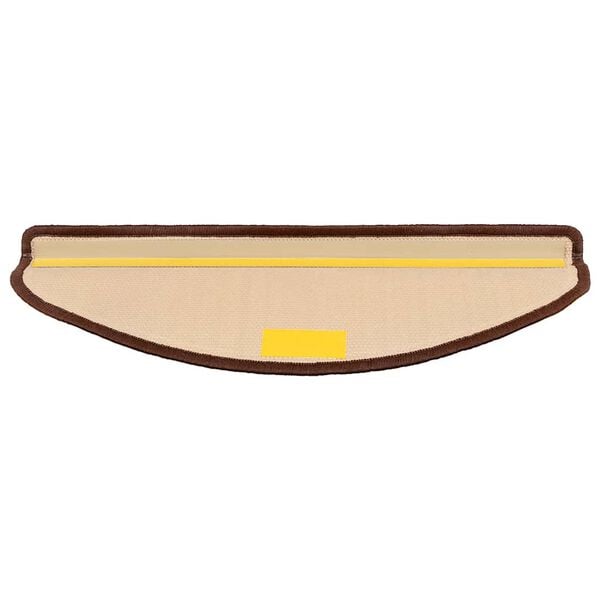 vidaXL Trappstegsmattor sj&auml;lvh&auml;ftande 15 st brun 65x21x4 cm