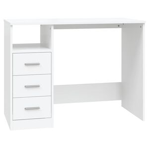 vidaXL Skrivbord med l&aring;dor vit 102x50x76 cm konstruerat tr&auml;