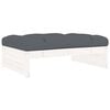vidaXL Fotpall f&ouml;r tr&auml;dg&aring;rden vit 120x80 cm massiv furu