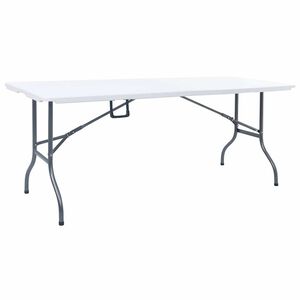 vidaXL Hopf&auml;llbart tr&auml;dg&aring;rdsbord vit 180x72x72 cm HDPE
