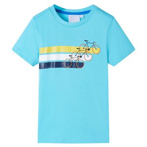 T-shirt med korta &auml;rmar f&ouml;r barn aqua 116
