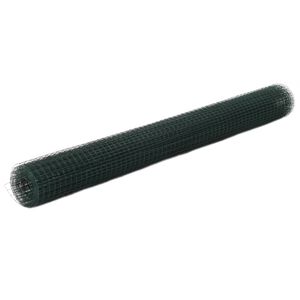 vidaXL H&ouml;nsn&auml;t st&aring;l med PVC-bel&auml;ggning 10x1,5 m gr&ouml;n