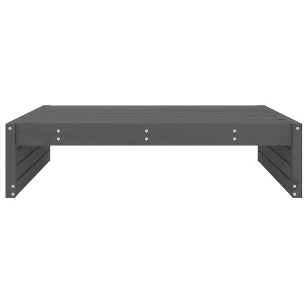 vidaXL Fotpall f&ouml;r tr&auml;dg&aring;rden gr&aring; 120x80 cm massiv furu