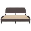 vidaXL Bed Frame "Dover" Dark Brown 140x200 cm Fabric