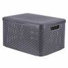 Curver F&ouml;rvaringsl&aring;da med lock Style L 30L metallisk silver