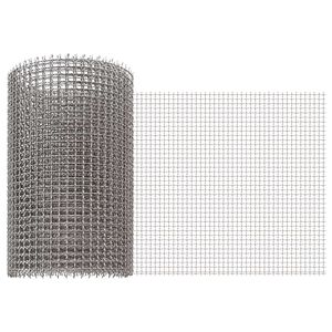 vidaXL N&auml;tduk 20 x 200 cm 3 Mesh Rostfritt st&aring;l 201 Silver