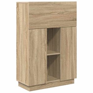 vidaXL Skrivbord Sonoma-ek 71.5 x 31.5 x 106.5 cm Konstruerat tr&auml;