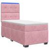 vidaXL Kontinentals&auml;ng med madrass Rosa 90 x 200 cm Sammet