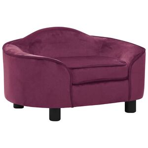 vidaXL Hundsoffa vinr&ouml;d 67x47x36 cm plysch