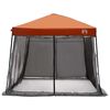 vidaXL Campingt&auml;ltset med tak 2 pcs Gr&aring; och orange Taffeta och tyg