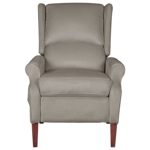 vidaXL Massagefåtölj ljusgrå sammet