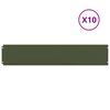 vidaXL Rabattkanter 10 st olivgr&ouml;n 20x103 cm kallvalsat st&aring;l