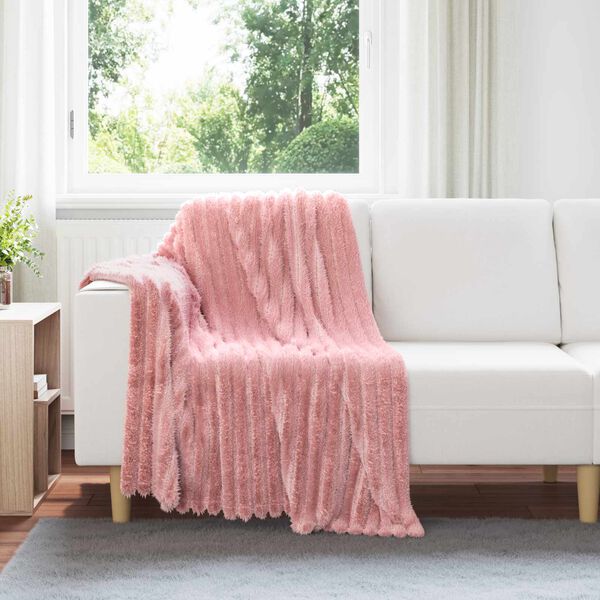 vidaXL Kastfilt Rosa 150 x 130 cm Fleece