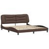 vidaXL Bed Frame without Mattress "Hvar" Brown 180x200 cm Faux Leather
