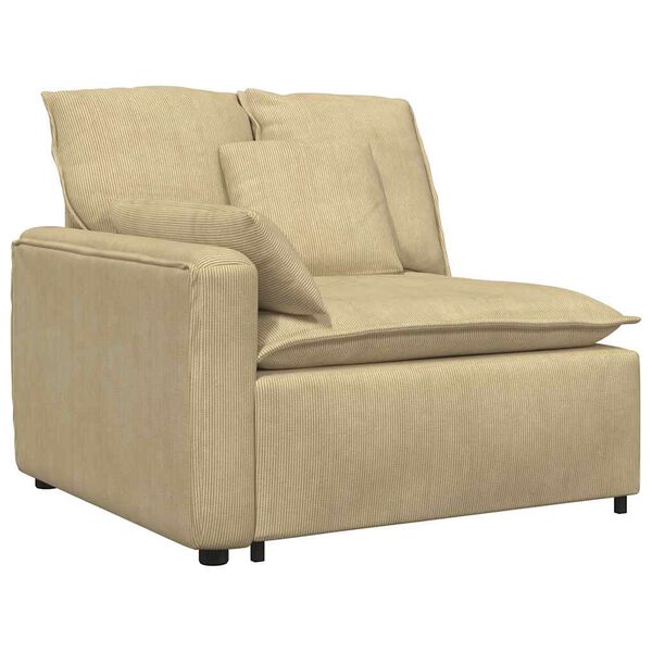 vidaXL Modulsoffa armst&ouml;ds&auml;ndmodul med dynor gr&aring;gr&ouml;n 100 cm