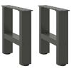 vidaXL Soffbordsben antracit 2 st 30x(30-31) cm st&aring;l