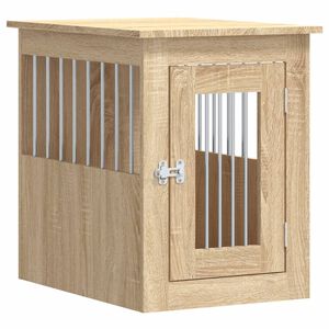 vidaXL Hundbur/sidobord sonoma-ek 45x62x59 cm konstruerat tr&auml;