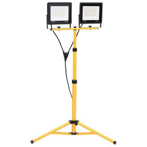 vidaXL Str&aring;lkastare med stativ 2x100 W LED kallvit