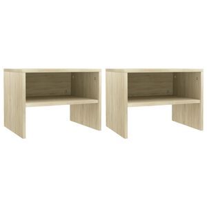 vidaXL S&auml;ngbord 2 st sonoma ek 40x30x30 cm konstruerat tr&auml;