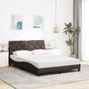 vidaXL Bed with Mattress Dark Brown 120x200 cm Fabric