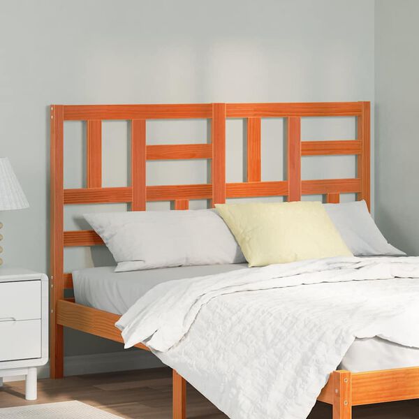 vidaXL S&auml;nghuvugavel Vaxbrun 145,5 x 4 x 104 cm Massiv furu