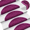 vidaXL Trappmattor 20 st 56x17x3 cm violett halvrunda