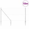 vidaXL St&auml;ngselstolpe Silver 10 x 1,2 m (25 mm n&auml;t) St&aring;l