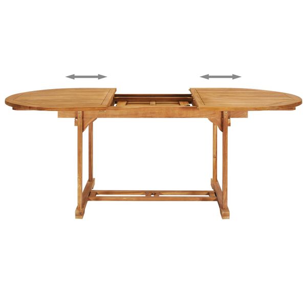 vidaXL Matgrupp f&ouml;r tr&auml;dg&aring;rden 7 delar massivt teaktr&auml;