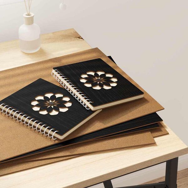 vidaXL Dekorpaneler 50 pcs Svart Ek 30 x 42 x 0.27 cm Konstruerat tr&auml;