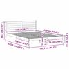 vidaXL Sängram med huvudgavel Vit 160 x 220 cm Massiv furu